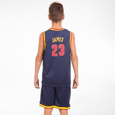 Форма баскетбольная детская NBA клуб Cleveland Cavaliers 23 4309 M-2XL синий-желтый