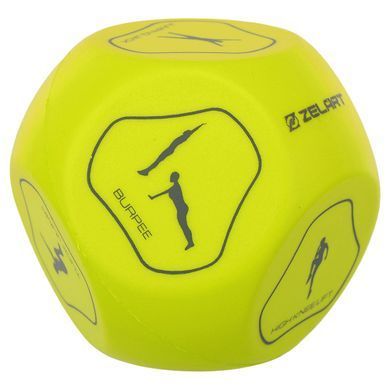 Кубики для тренувань кістки для фітнесу Sports Dice MDbuddy FI-5343 2штуки &oslash;7,5см кольори в асортименті