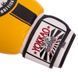 Рукавиці боксерські на липучці шкіряні YOKKAO YK016 розмір 12 унції колір синій-сірий