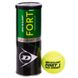 Мячи для большого тенниса DUNLOP FORT TOURNAMENT SELECT DL601315 3шт салатовый