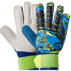 Перчатки футбольные с защитными вставками на пальцы REUSCH VCY синие FB-931, 10