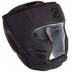 Боксерский шлем кожаный с полной защитой черный VL-3151, L