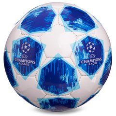 Мяч для футбола №4 PU CHAMPIONS LEAGUE бело-синий FB-0152-3