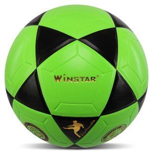 М'яч футбольний WINSTAR FB-00039 колір салатовий-чорний