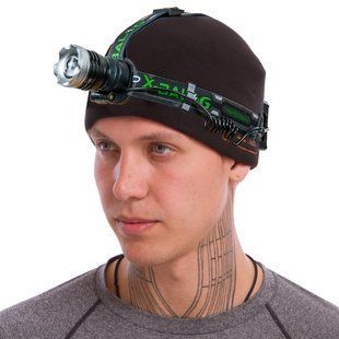 Фонарь налобный Zelart BL-T07D-B2 черный