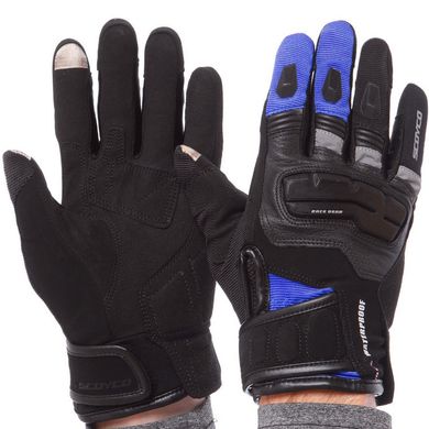 Мотоперчатки комбинированные SCOYCO черно-синие MC17B M