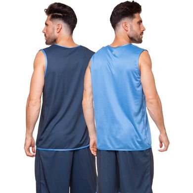 Баскетбольная форма мужская двусторонняя однослойная Lingo Ease синяя LD-8801, 160-165 см