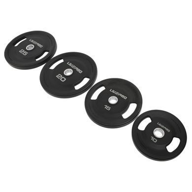Блины диски полиуретановые 2 Handle металлическая втулка LiveUp LP8337-15 &oslash;51мм 15кг черный