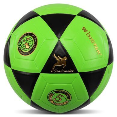 М'яч футбольний WINSTAR FB-00039 колір салатовий-чорний
