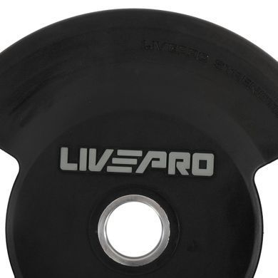 Блины диски полиуретановые 2 Handle металлическая втулка LiveUp LP8337-15 &oslash;51мм 15кг черный