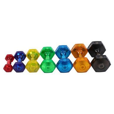 Гантель для фитнеса с TPU покрытием Zelart Jelly Urethane Coated Dumbbells TA-2946-2_5LB цвет красный