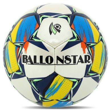 М'яч футбольний BALLONSTAR CRYSTAL BC-8166 колір білий-сірий