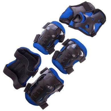 Комплект (роликовые коньки, защита, шлем, сумка) JINGFENG синий SK-170, 31-34