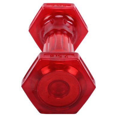 Гантель для фитнеса с TPU покрытием Zelart Jelly Urethane Coated Dumbbells TA-2946-2_5LB цвет красный