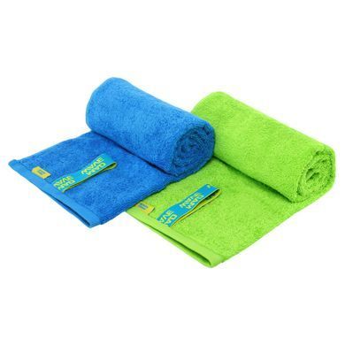 Полотенце спортивное из микрофибры MadWave COTTON SOFT TERRY M0762011 цвет синий