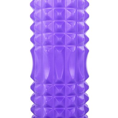 Ролик валик для йоги и фитнеса Grid Rumble Roller l-45см d-14см FI-6674, Фиолетовый