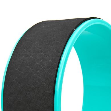 Колесо-кольцо для йоги Fit Wheel Yoga черный-бирюзовый 33х13см FI-8374, Черный