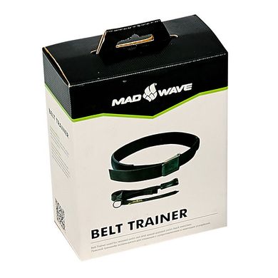 Пояс с тросом MadWave BELT TRAINER M077105 длина-2м черный