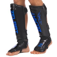 Защита голени и стопы с футами ZELART черно-синяя BO-1321, S