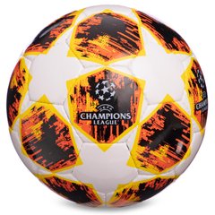 Футбольный мяч размер 4 PU CHAMPIONS LEAGUE бело-оранжевый FB-0152-2