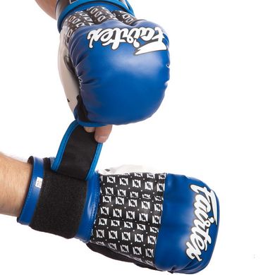 Гибридные перчатки для ММА PU FAIRTEX синие 0273, 10 унций