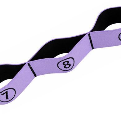 Лента эластичная с петлями для растяжки ленточный эспандер Elastiband Zelart FI-8667 цвет фиолетовый