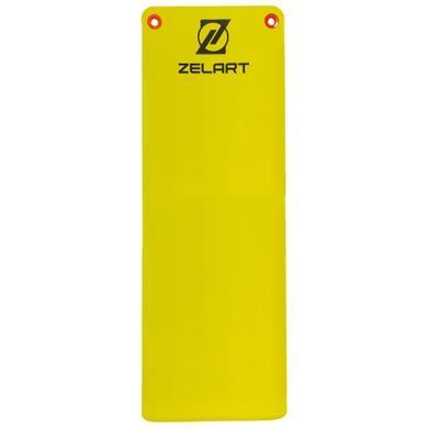 Коврик для фитнеса и спорта с люверсами для хранения Zelart FI-2578 MD9004-12.5 180x61x1,2см салатовый