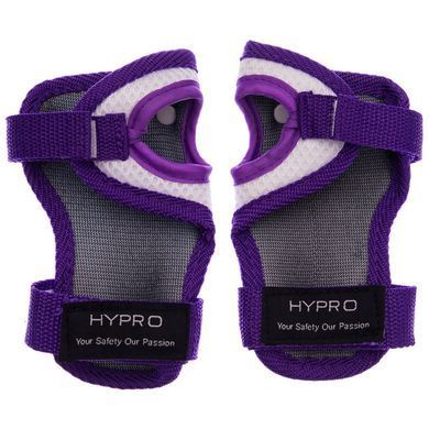 Захист для роликів дитячий наколінники налокітники рукавички HYPRO SK-6967 розмір S (3-7 років) колір білий-фіолетовий