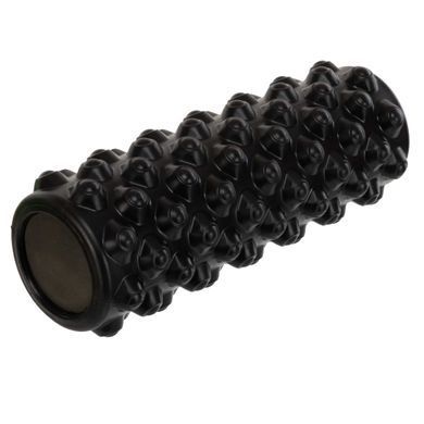 Ролер масажний циліндр (ролик мфр) заповнений піною 36см Grid Bubble Roller Zelart FI-5714 колір лимонний