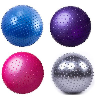 Фитбол мяч для фитнеса массажный 55 см 5415-1MOP, Разные цвета