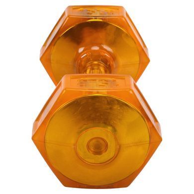 Гантель для фітнесу з TPU покриттям Zelart Jelly Urethane Coated Dumbbells TA-2946-15LB колір помаранчевий