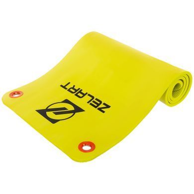 Коврик для фитнеса и спорта с люверсами для хранения Zelart FI-2578 MD9004-12.5 180x61x1,2см салатовый