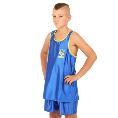 Форма боксерская детская майка и шорты Zelart UKRAINE CO-8941 размер S, рост 125-135см (24) цвет красный