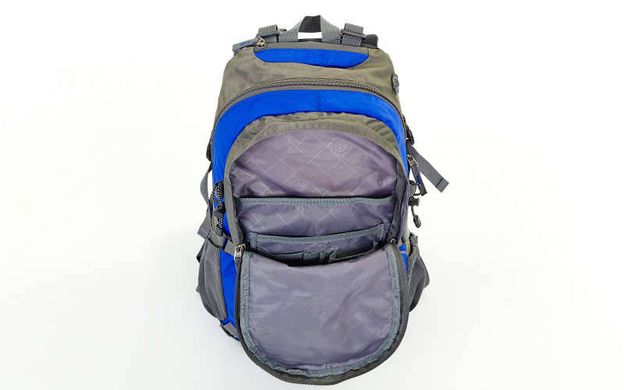 Рюкзак для туризма с каркасной спинкой 45 л COLOR LIFE 817, Синий