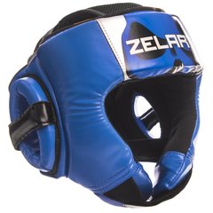 Шлем боксерский открытый синий PU ZELART BO-1316