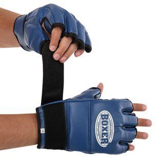 Рукавиці для змішаних єдиноборств MMA BOXER 5021 розмір M колір синій