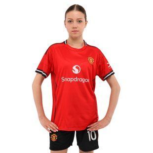Форма футбольная детская с символикой футбольного клуба MANCHESTER UNITED домашняя 2026 Zelart CO-7346 размер 20, рост 125-130 цвет красный-черный