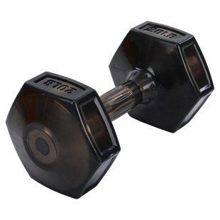 Гантель для фитнеса с TPU покрытием Zelart Jelly Urethane Coated Dumbbells TA-2946-20LB цвет черный
