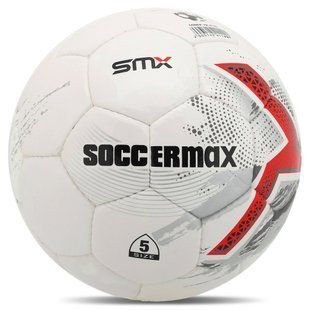 Мяч футбольный SOCCERMAX FB-4195 цвет белый-красный