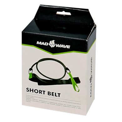 Трос эластичный с поясом MadWave SHORT BELT M077104 размер 3,6-10,8 кг цвет черный-зеленый