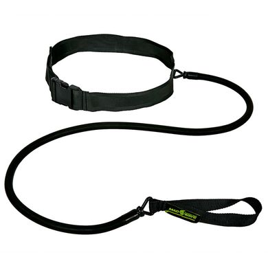 Трос эластичный с поясом MadWave SHORT BELT M077104 размер 3,6-10,8 кг цвет черный-зеленый