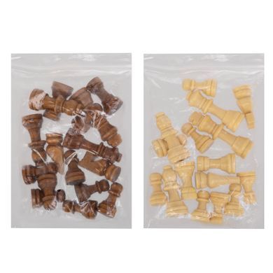 Шахматные фигуры пластиковые запасные без игрового поля Zelart IG-3103-PLAST-SHAHM размер пешки 2,6 см король 5,4 см