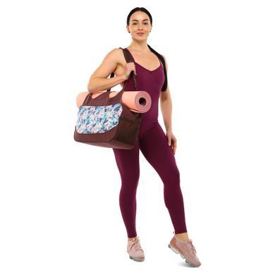 Сумка для йоги KINDFOLK Yoga bag Zelart FI-8366-2 розовый-голубой