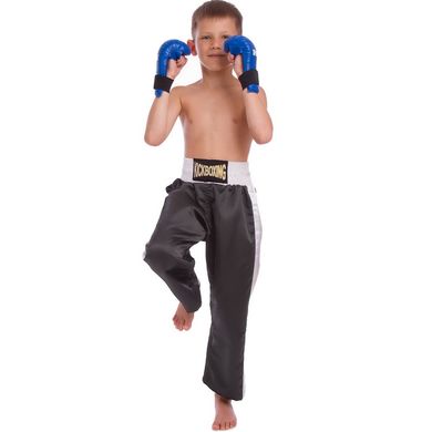 Штаны для кикбоксинга детские MATSA KICKBOXING MA-6731 размер 8 (рост 122см)