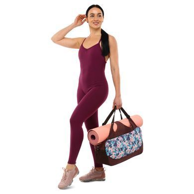 Сумка для йоги KINDFOLK Yoga bag Zelart FI-8366-2 розовый-голубой
