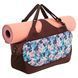 Сумка для йоги KINDFOLK Yoga bag Zelart FI-8366-2 розовый-голубой