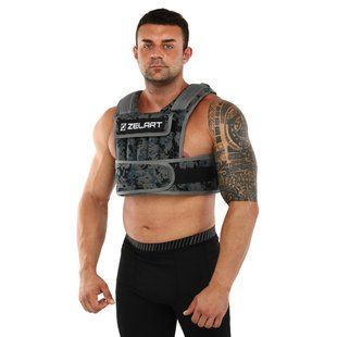 Жилет утяжелитель с регулируемым весом Zelart WEIGTH VEST TA-7806-10 вес-1-10кг камуфляж