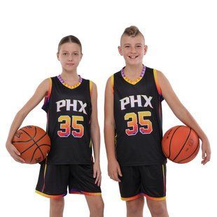 Форма баскетбольная детская NBA клуб Phoenix Suns 35 BA-9830 размер XL цвет черный-желтый
