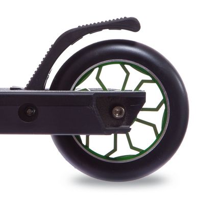 Самокат трюковый с алюминиевыми колесами D09, Черно-зеленый