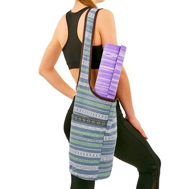 Сумка для фитнеса и йоги через плечо Yoga bag KINDFOLK FI-8364-3, серый